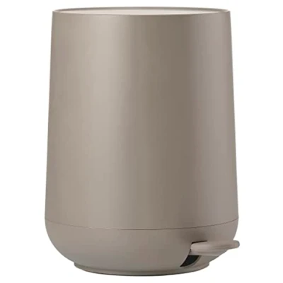 Image of Zone Denmark Nova Bathroom Bin, Cosmetic Waste Diameter 23 cm, Height 29 Capacity 5 Litres, Taupe