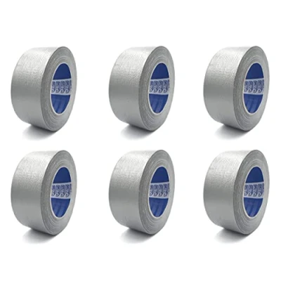 Image of ACIT Duct Tape Cloth Tape, pack of 6, 50mm x 25 meters, waterproof, for repairs and DIY, insulation