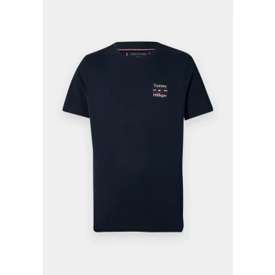 Image of Tommy Hilfiger Stack Print Tshirt, Men&#039;s, Size: Small, Desert sky