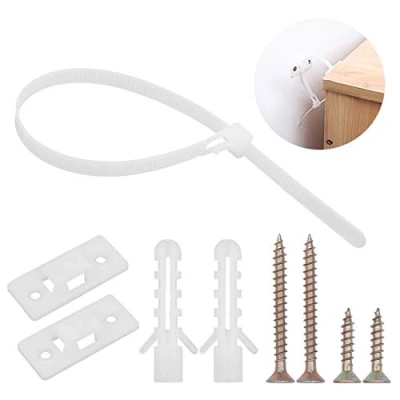 Image of 20 Pack Baby Furniture Straps, Proofing Wall Anchor Anti Tip Earthquake Adjustable Straps for Child Pets Puppy Safety