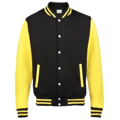 Image of AWDis JH043MOXN / BURM, Men&#039;s Jacket, Multicolored (Jet Black/Sunshine Yellow), X Small