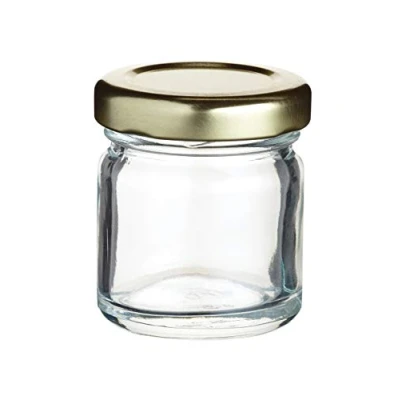 Image of KitchenCraft Home Made Mini Jam Jar with Lid, Glass, 43 ml