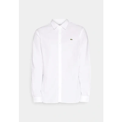 Image of Lacoste SLIM FIT Stretch Poplin Shirt Shirt, Men&#039;s, Size: 17, White