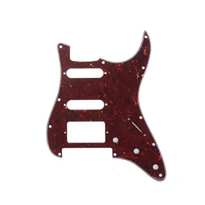 Image of Musiclily Pro 11 Hole HSS Strat Pickguard Modern Style Scratch Plate for American/Mexican Fender Stratocaster Floyd Rose Bridge Cut Electric Guitar, 4Ply Vintage Tortoise