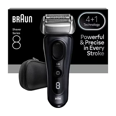 Image of Braun Series 8 Electric Shaver, SensoAdapt for any Beard Density, Wet &amp; Dry Razor Men, 8603S, Grey