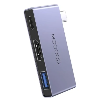 Image of MOGOOD USB C to HDMI Adapter, Converter HDMI,3 in 1 HUB Compatible with MacBook Pro Air, iPad 2020, Chromebook, Dell XPS, Surface, Samsung
