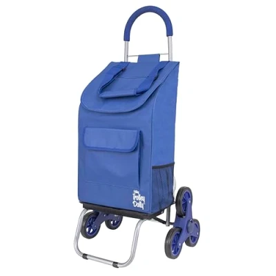 Image of Trolley Dolly Stair Climber, Blue Foldable Cart Condo Apartment