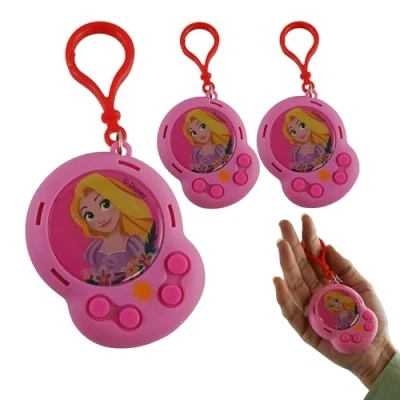 Image of HOVUK 3x Disney Princess Keyrings for Girls Bag Buddy Keychains, Battery Operated with 4 Sounds, Pendant Keychain Decorations Kids 3+Y, Size: 12CM