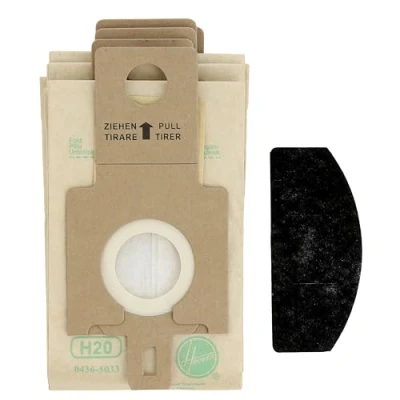 Image of Masterpart Vacuum H20 Paper Dust Bags To Fit Hoover Purepower Upright Cleaners Pack Of 5 + 1 Filter