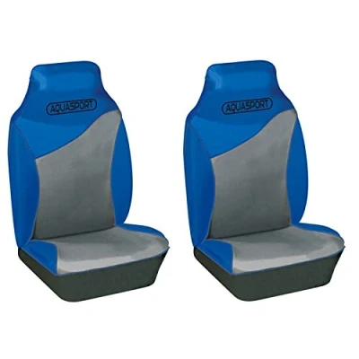 Image of XtremeAuto® BLUE/GREY AQUASPORT Universal Waterproof, Full Car Front And Rear Seat Cover Protectors Set
