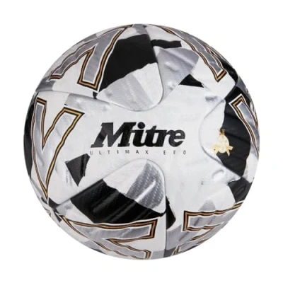 Image of Mitre Ultimax Evo Football Professional Ball Responsive Hyperfoam Technology, White/Silver/Black, 5