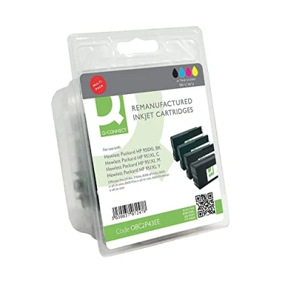Image of Q Connect HP 950XL 951XL Remanufactured Ink Cartridges Multipack KCMY C2P43AE COMP