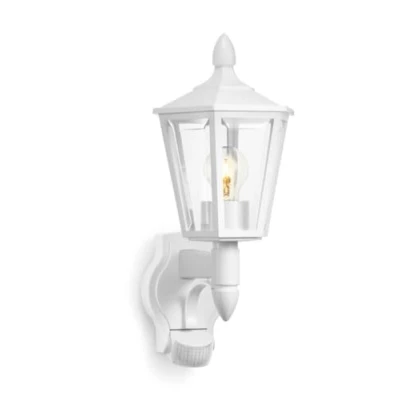 Image of Steinel Outdoor Wall Light L 15 S white 180 Motion Sensor, 10 m Reach,max. 60 W, Classic Design, for Entrance and Fronts