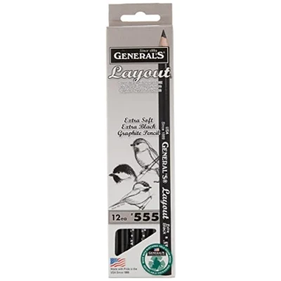 Image of General Pencil Layout Graphite Drawing Pencils 12 kg 6B, Count (Pack of 1)
