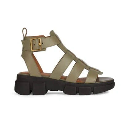 Image of Geox Women&#039;s D Lisbona B Wedge Sandal, Sage, 5 UK