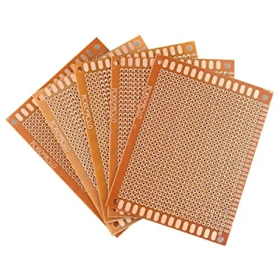 Image of HALJIA 5 Pieces 7CM X 9CM Prototype Universal PCB Circuit Board Breadboard Bakelite Single Side Copper for DIY Soldering
