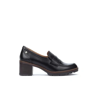 Image of LLANES Leather Heels for Lady, Black/White, 4 UK