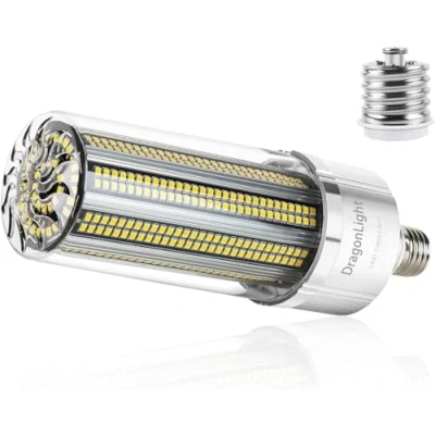 Image of 80W Super Bright Corn LED Light Bulb(600 Watt Equivalent) E27/E40 Large Base Lamp 5000K Daylight 9,600 Lumens for Area High Bay Lighting Garage Warehouse Street