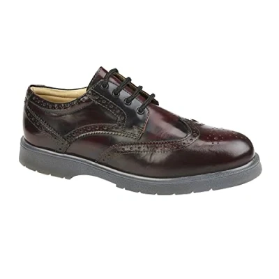 Image of Grafters Woolsington Leather Mens Burgundy Size UK 8