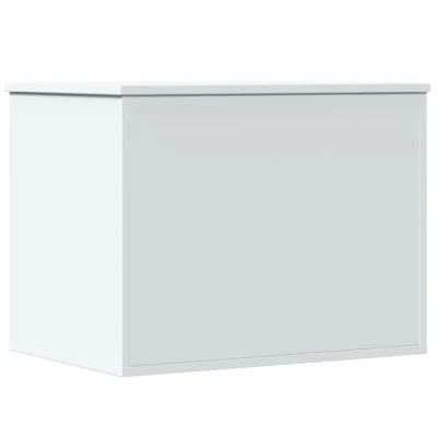 Image of vidaXL White Engineered Wood Storage Box/Chest 60x42x46cm Dual Use as Coffee/Side Table with Gas Lift Mechanism for Living Room, Bedroom