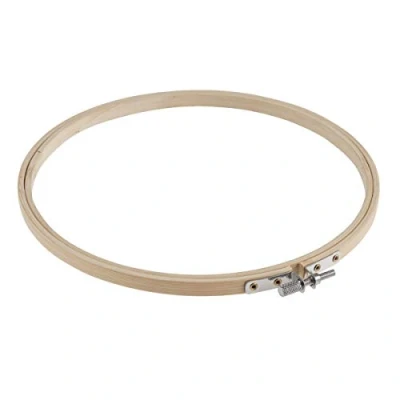 Image of Bamboo Embroidery Hoop Cross Stitch Sewing Flower Ring Size Choice 4&quot; 14&quot; (8&quot; (20cm))