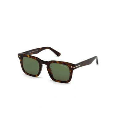 Image of TOM FORD Man FT0751 DAX 52N Sunglasses Acetate Havana Green Squat Normal
