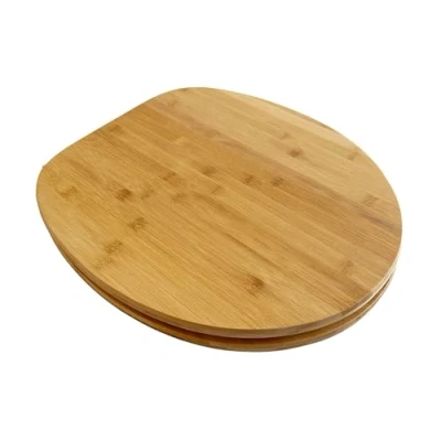 Image of ADOB 33323 Toilet Seat with Soft Close Mechanism Bamboo Natural