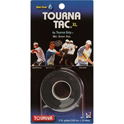 Image of Tourna Grip Tac Unisex Adult 3 Pack of 3, Black