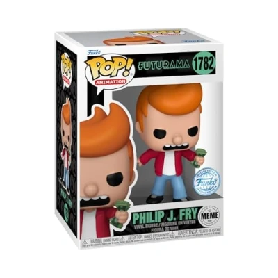 Image of Funko POP! TV: Meme Fry​ Futurama Amazon Exclusive Collectable Vinyl Figure Gift Idea Official Merchandise Toys for Kids &amp; Adults TV Fans Model Collectors and Display