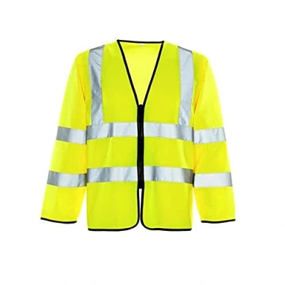 Image of Supertouch 32644 Long Sleeved Hi Vis Zip Vest, X Large, Yellow
