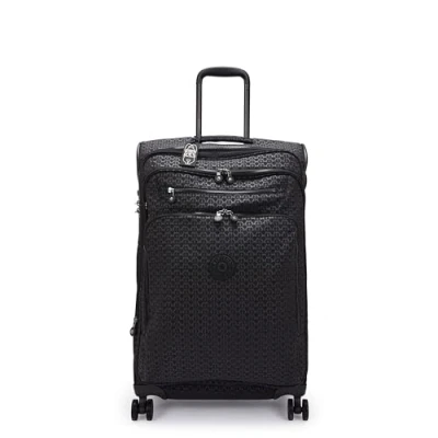 Image of Kipling NEW YOURI SPIN M Medium expandable spinner, Upright, Signature Emb (Black)