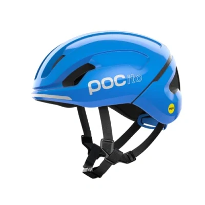 Image of POC POCito Omne MIPS Bike Helmet for Kids perfect protection and reflective details, Fluorescent Blue