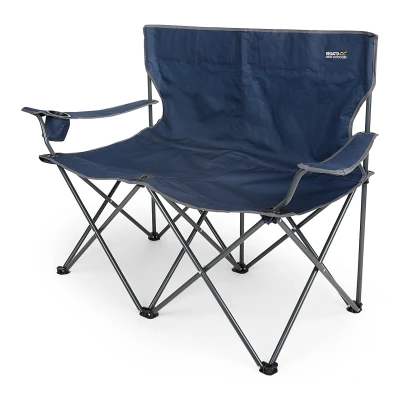 Image of Regatta Isla Double Camping Chair With Storage Bag Navy Seal Grey, Size: One Size