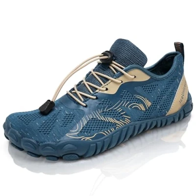 Image of Barefoot Shoes Men Women Water Wide Lightweight Walking Shoes(A Blue,5UK)