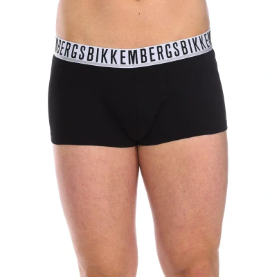Image of Bikkembergs Mens Pack 2 Boxer Essential anatomical front BKK1UTR01BI man Black Cotton Size Large