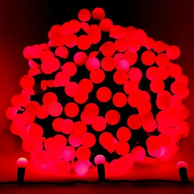 Image of Christmas Concepts® 300 30m/98ft Red LED Berry Lights with 8 Function Controller Indoor/Outdoor Energy Efficient A++