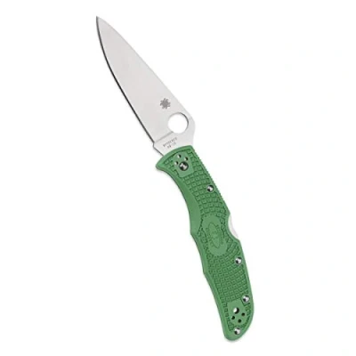 Image of Spyderco Endura 4 Lightweight Plain Edge Folding Knife Green