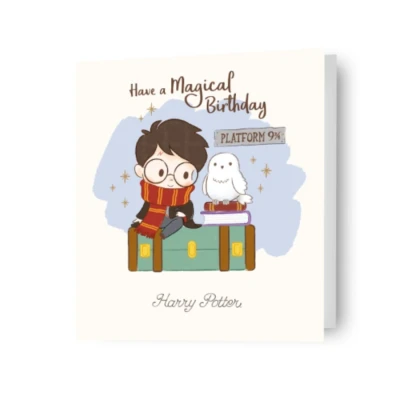 Image of Childrens Birthday Card, Card for Children, Official Harry Potter Children