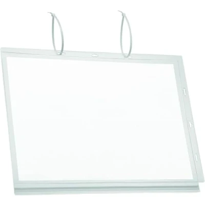 Image of Durable Water Resistant Pocket A3 Cable Ties, Pack of 5 Transparent, Perfect for Displaying Information Outdoors (502819)