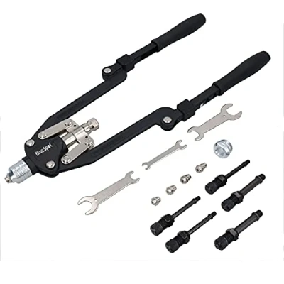 Image of Heavy Duty Long Arm Hand Nut Riveter Riveting Sert Tool + Pop