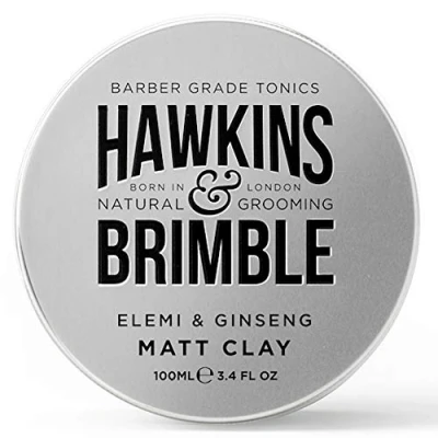 Image of Hawkins &amp; Brimble Matt Clay 100ml/3.4 fl oz Non Greasy Matte Hair Styling for Men Softens Repairs Allows Restyling Our Acclaimed Subtle Signature Scent