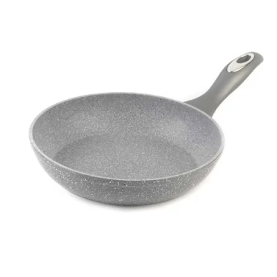 Image of Salter BW02763G Marblestone 24 cm Frying Pan Non Stick, Healthy Marble Effect Pan, PFOA Free, Corrosion Resistant Forged Aluminium, Suitable For All Cooking Hobs, Dishwasher Safe, Stay Cool Handle