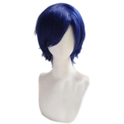 Image of Anime Wig Makoto Yuki Short Blue Halloween Costume Cosplay Wig,For Christmas Carnival Party