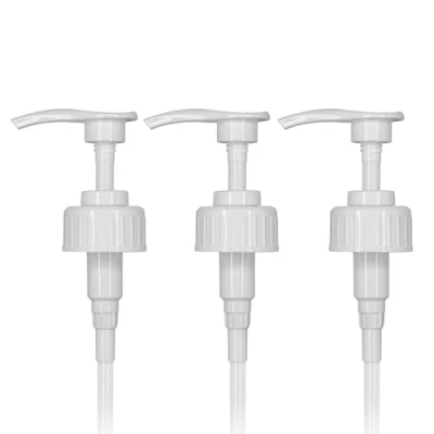 Image of Pelican Pump Dispenser 38MM Screw Top 5 ML Dose Ideal For Hand Sanitiser, Soap, Shampoo. Includes Tube With Twist Lock Cap 1 , 2.5 And Litre Jerry Can Containers (3 Pumps + Dip Tubes)