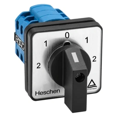 Image of Heschen Universal Rotary Cam Selector Changeover Switch SZW26 20/133133.3 660V 20A 5 Position 3 Phase 12 Terminals CE