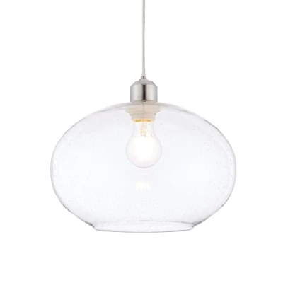 Image of Trent Modern Decorative Clear Glass Globe Ceiling Pendant Light with Bubble Effect Shade E27/B22