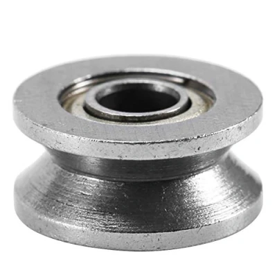 Image of Entatial V Groove Ball Bearing 10pcs V624ZZ Carbon Steel Pulley For Rail Track Linear Motion System 4 * 13 6mm