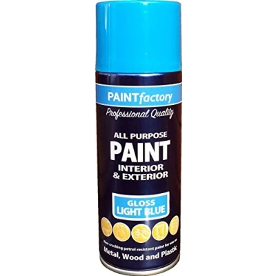 Image of All Purpose Light Blue 400ML Professional Satin Finish Spray Wood Color Paint