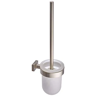 Image of GROHE Essentials Cube Toilet Brush Set In Chic Supersteel Finish A Clean Affair 40513DC1