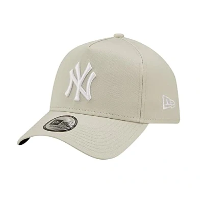 Image of New Era MLB Fankappe Teamlogo 9Forty E Frame York Yankees verstellbar NY beige One Size